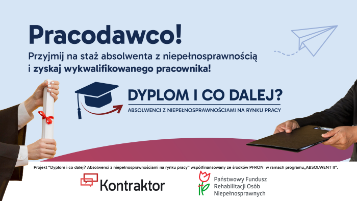 Zdjęcie artykułu Dołącz do projektu "Dyplom i co dalej? Absolwenci z niepełnosprawnościami na rynku pracy.