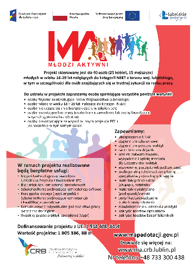 Zdjęcie artykułu Informacja o projekcie "Młodzi-Aktywni"