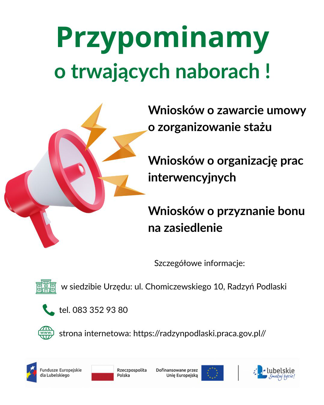Obrazek dla: Aktualnie trwające nabory wniosków